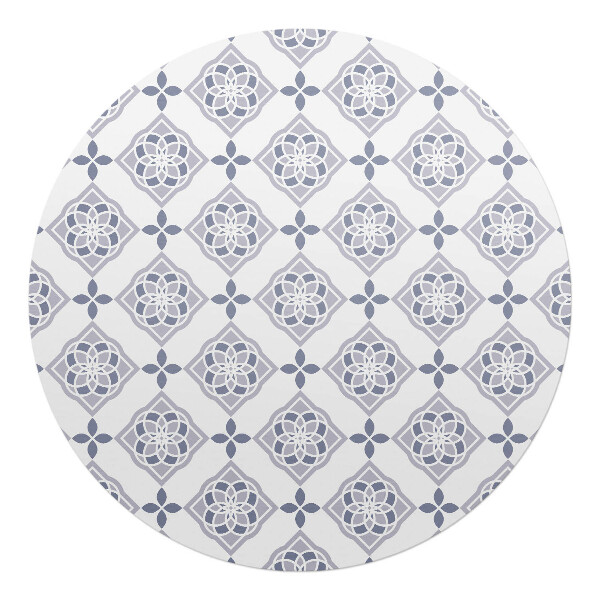Podložka pod kolieskovú stoličku okrúhla Geometrický kvet