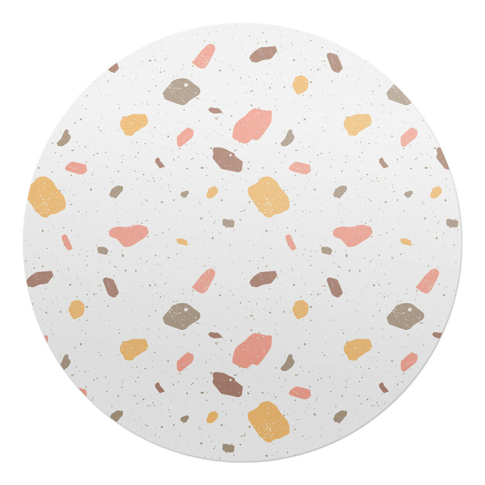 Podložka pod kolieskovú stoličku okrúhla Pastelové terazzo