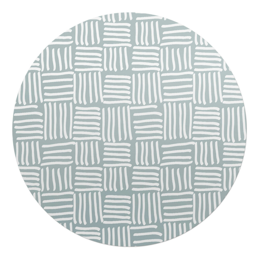 Podložka pod stoličku na kolieskach okrúhla Geometrický čiarový vzor