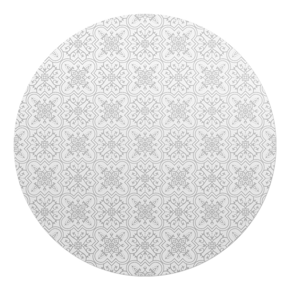 Podložka pod kolieskovú stoličku okrúhla Symetrický ornament