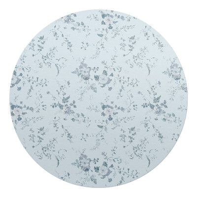 Podložka pod kolieskovú stoličku okrúhla Vintage kvetinový vzor