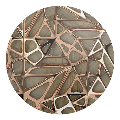 Podložka pod kolieskovú stoličku okrúhla Organické 3D čiary