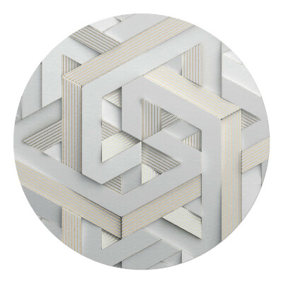 Podložka pod stoličku na kolieskach okrúhla Geometrická väzba