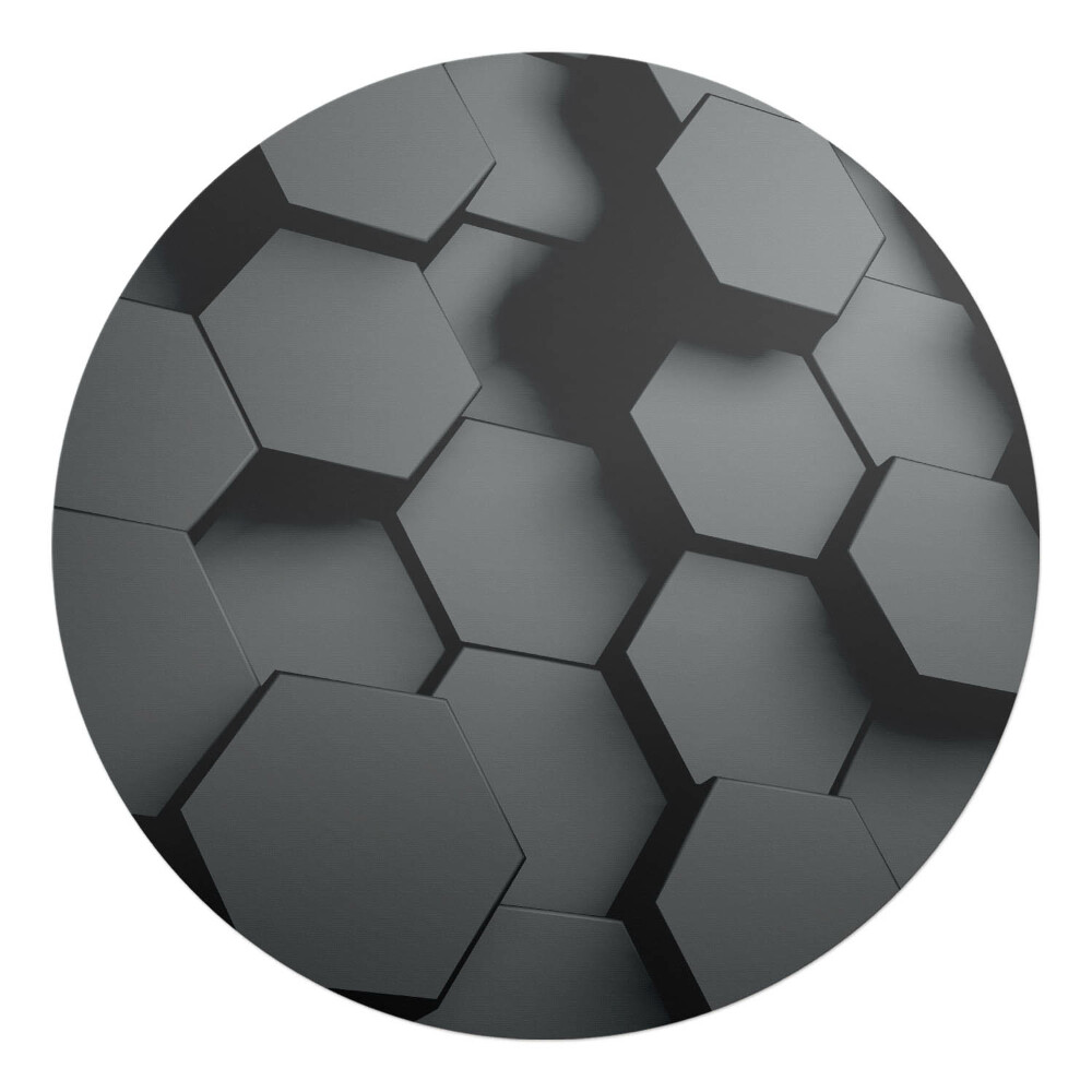 Podložka pod stoličku okrúhla Geometrické šesťuholníky