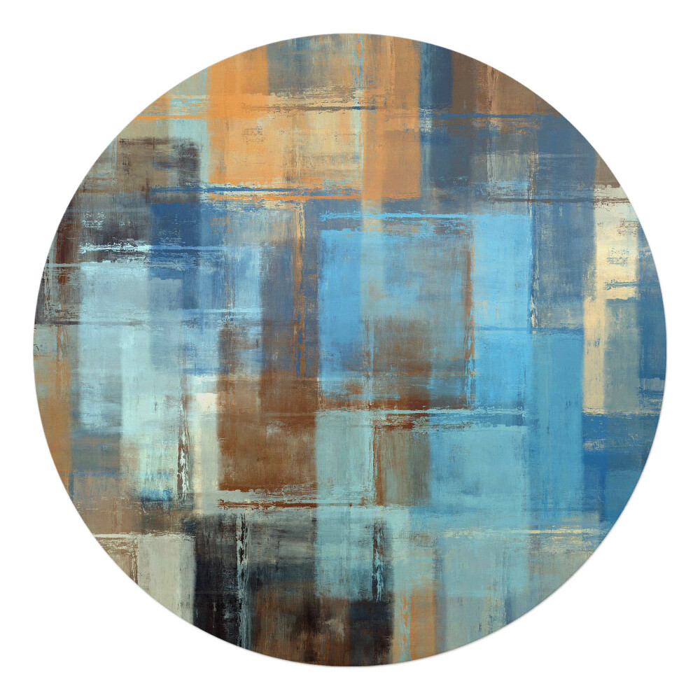 Podložka pod kolieskovú stoličku okrúhla Abstraktné obdĺžniky