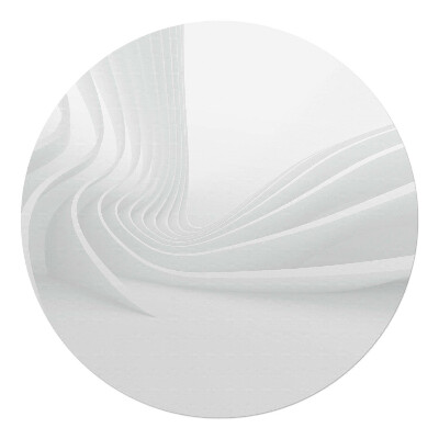 Podložka pod stoličku na kolieskach okrúhla Futuristické vlny