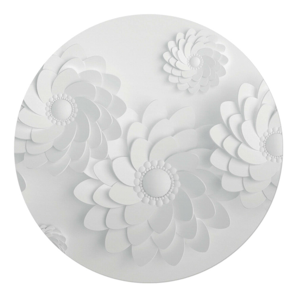 Podložka pod stoličku na kolieskach okrúhla Kvetinové špirály