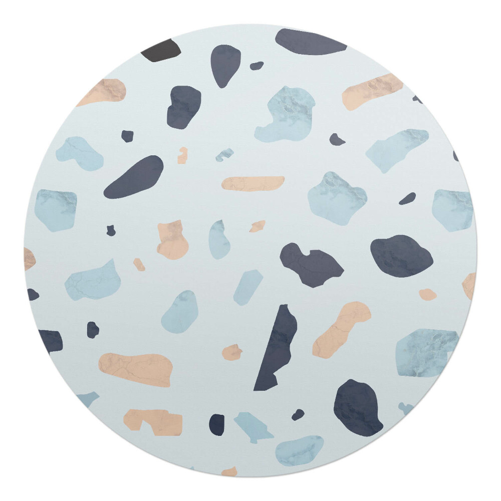 Podložka pod stoličku na kolieskach okrúhla Abstraktné škvrny