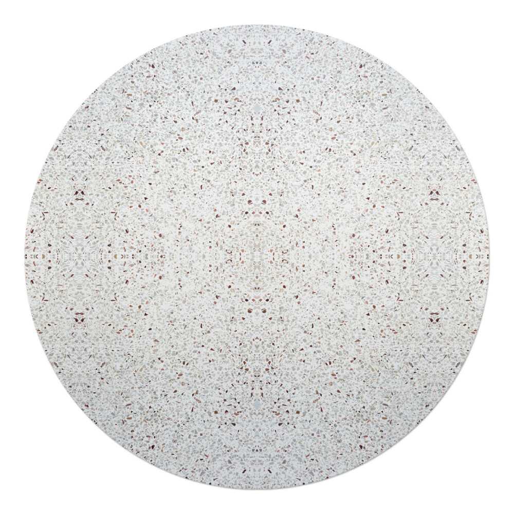 Podložka pod kolieskovú stoličku okrúhla Symetrické terazzo