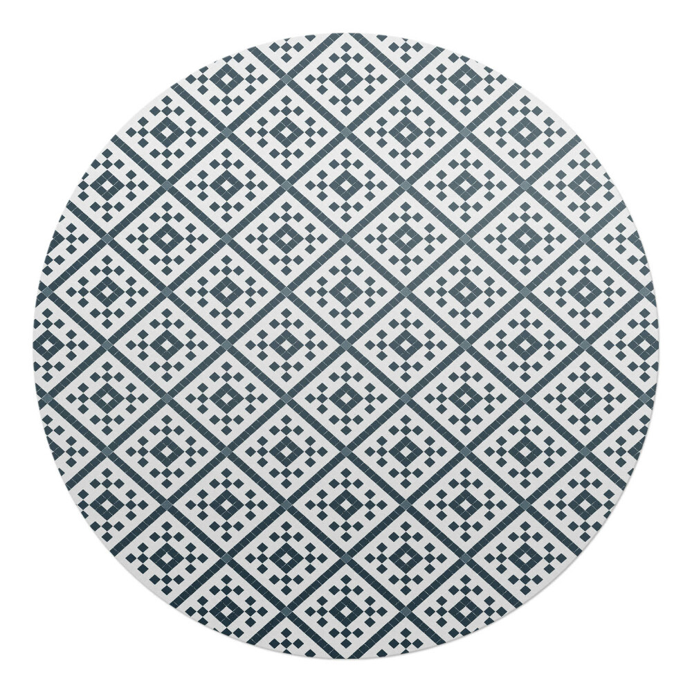 Podložka pod kolieskovú stoličku okrúhla Geometrický retro vzor