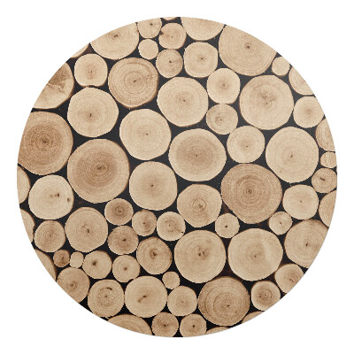 Podložka pod stoličku na kolieskach okrúhla Drevené kruhy