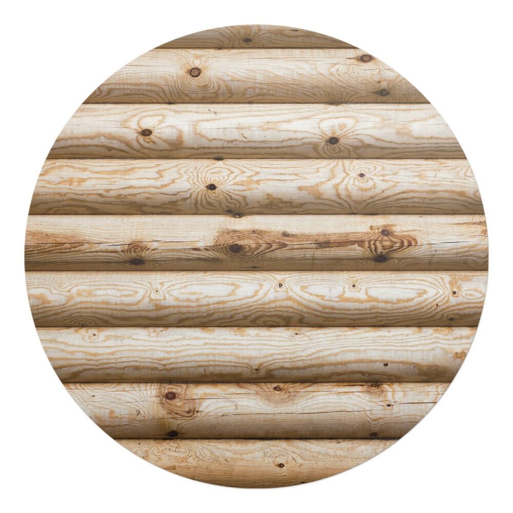 Podložka pod kolieskovú stoličku okrúhla Drevené polená v rade