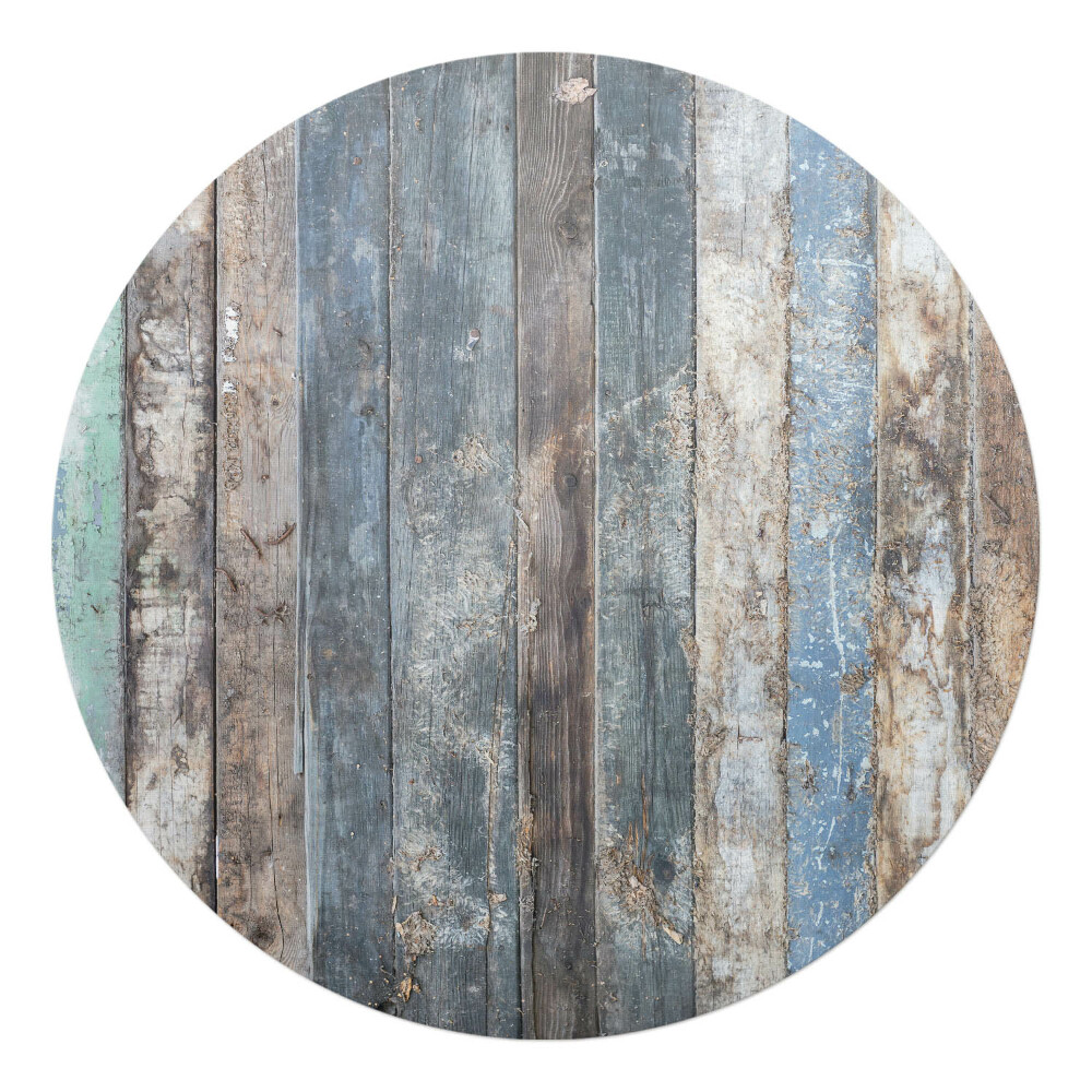 Podložka pod kolieskovú stoličku okrúhla Staré vintage dosky