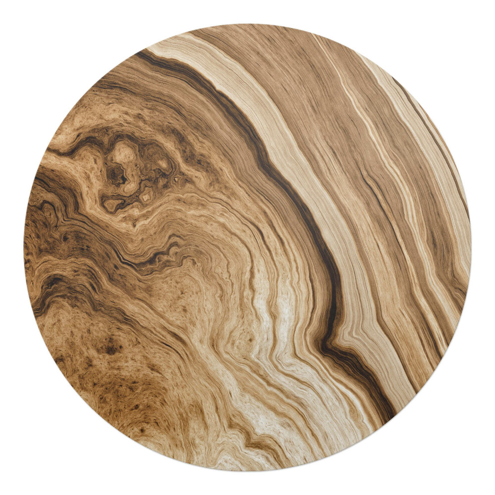 Podložka pod stoličku na kolieskach okrúhla Drevené vlny