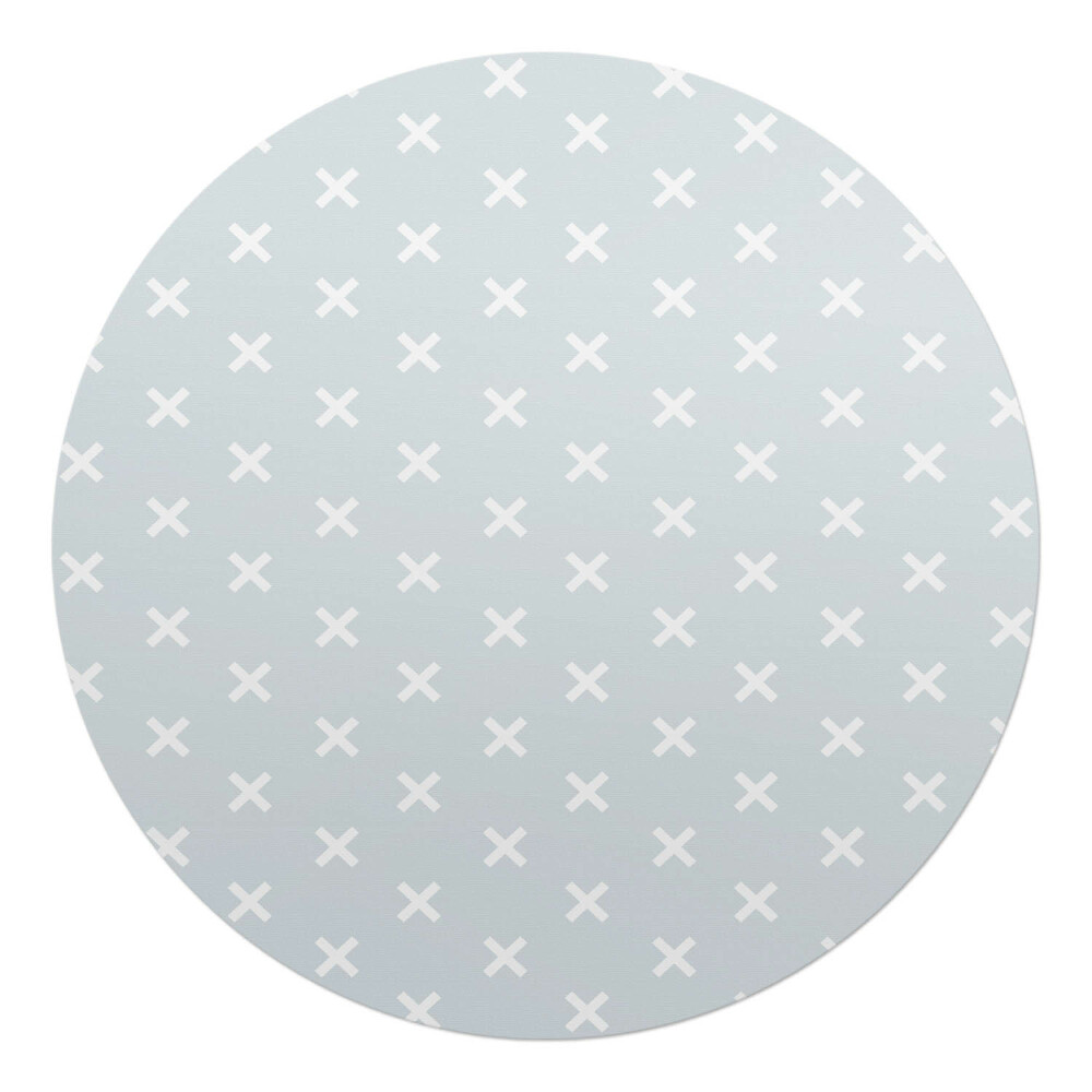 Podložka pod kolieskovú stoličku okrúhla Kríže na pozadí