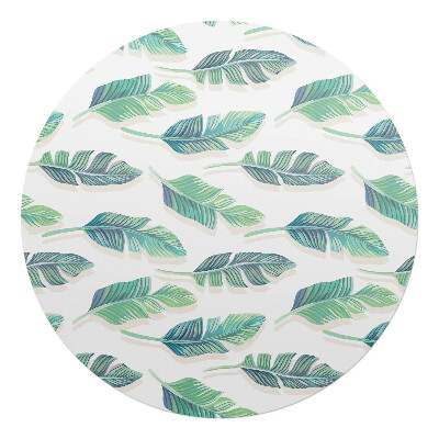 Podložka pod stoličku na kolieskach okrúhla Tropické listy