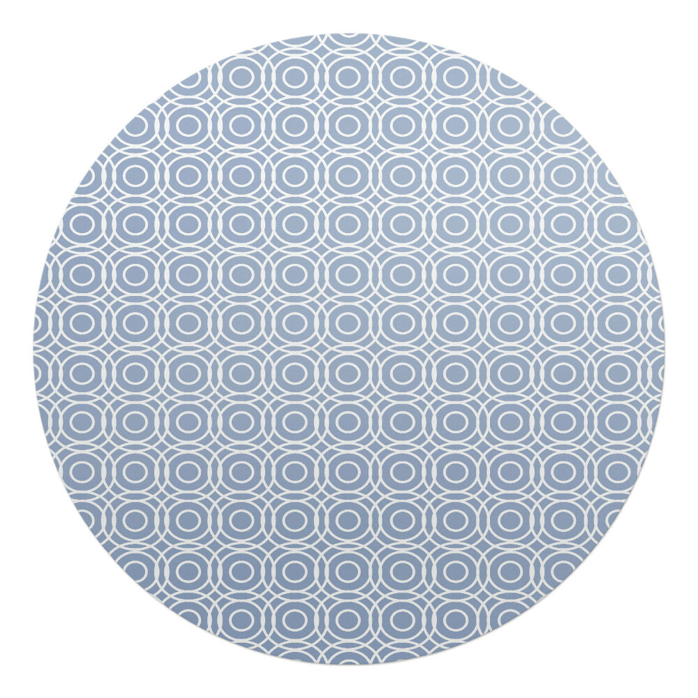 Podložka pod stoličku na kolieskach okrúhla Geometrický kruhový vzor