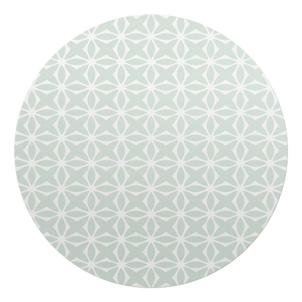 Podložka pod stoličku okrúhla Geometrický kvetinový vzor