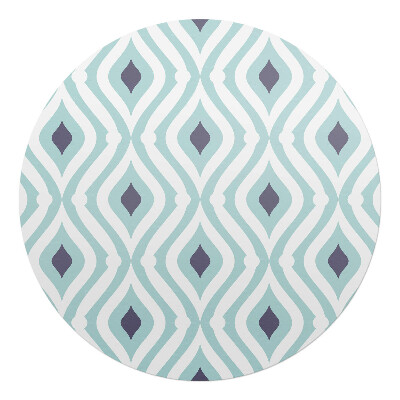 Podložka pod kolieskovú stoličku okrúhla Geometrický retro vzor