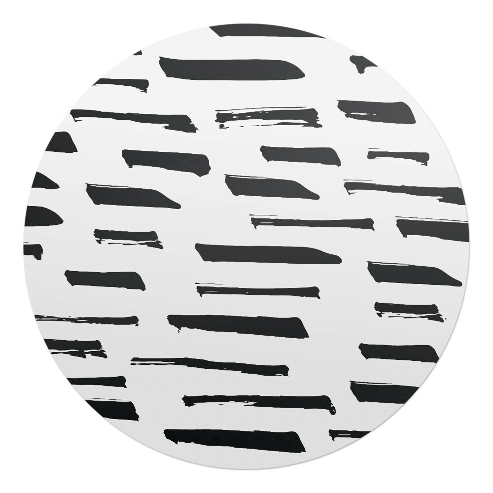 Podložka pod kolieskovú stoličku okrúhla Čiary štetcom