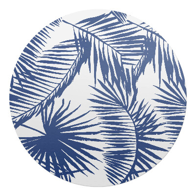 Podložka pod stoličku na kolieskach okrúhla Vzor palmových listov