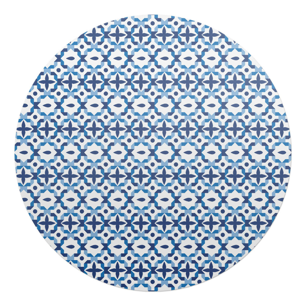Podložka pod stoličku okrúhla Geometrický retro vzor