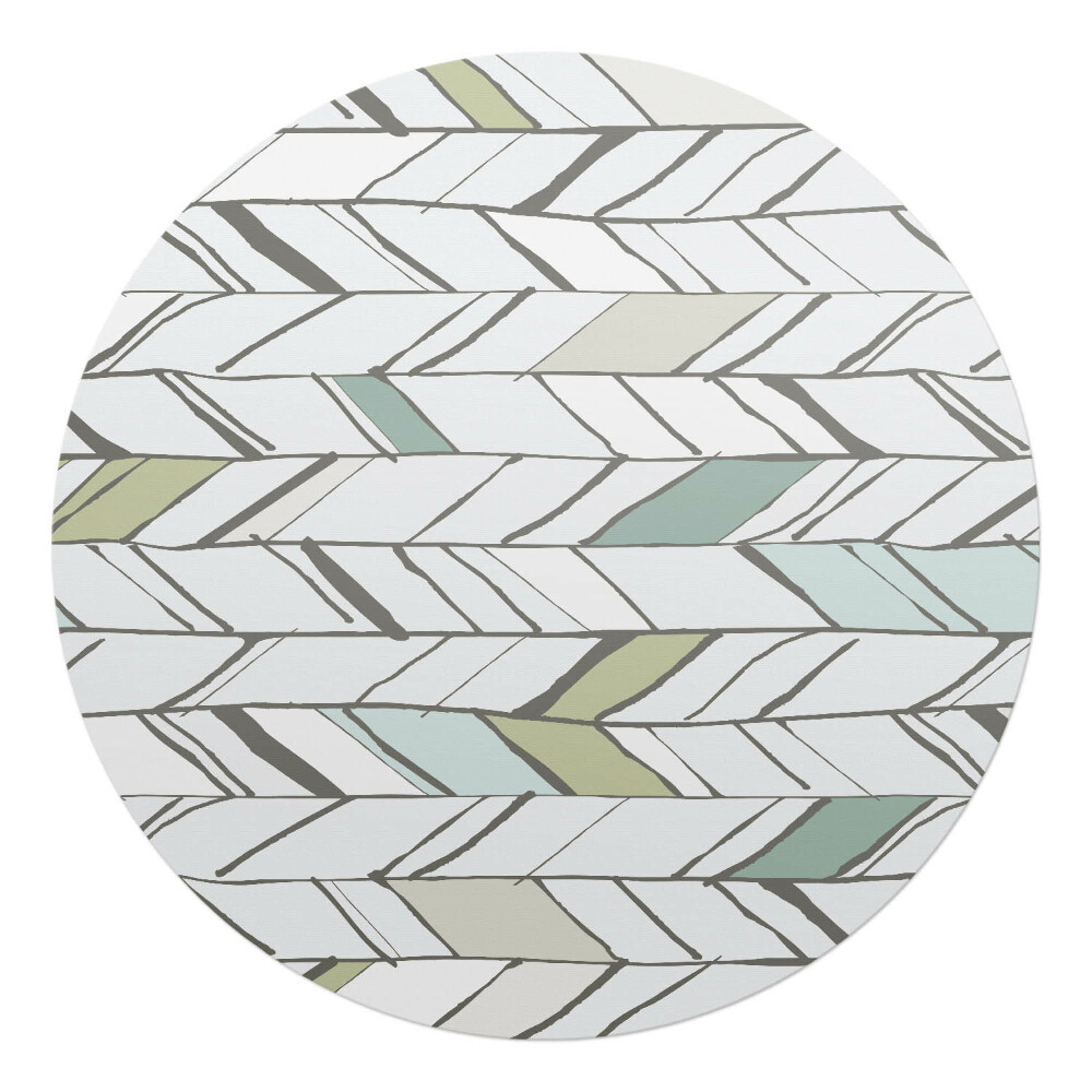 Podložka pod stoličku na kolieskach okrúhla Listy rybej kosti