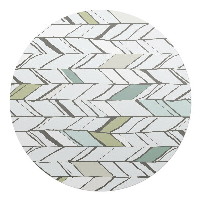 Podložka pod stoličku na kolieskach okrúhla Listy rybej kosti