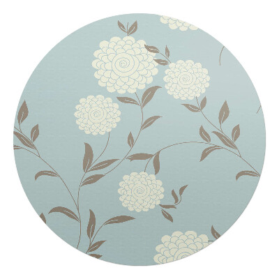 Podložka pod stoličku okrúhla Retro kvetinový vzor