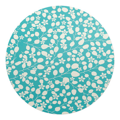 Podložka pod stoličku okrúhla Kvetinový listový vzor