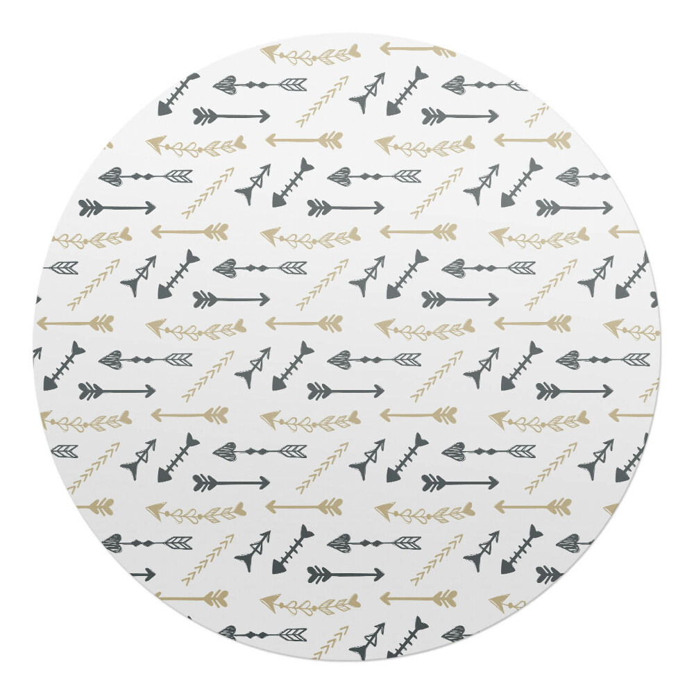 Podložka pod stoličku okrúhla Vzor so šípkami