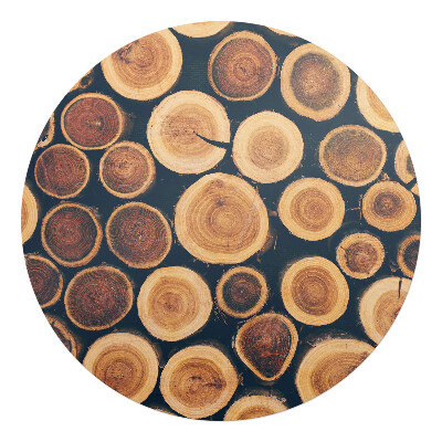Podložka pod kolieskovú stoličku okrúhla Drevené kruhy