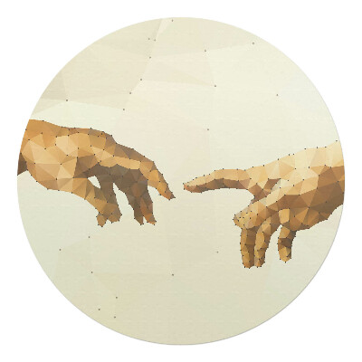 Podložka pod stoličku na kolieskach okrúhla Geometrické ruky