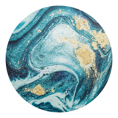 Podložka pod stoličku okrúhla Vírivé vlny umenia