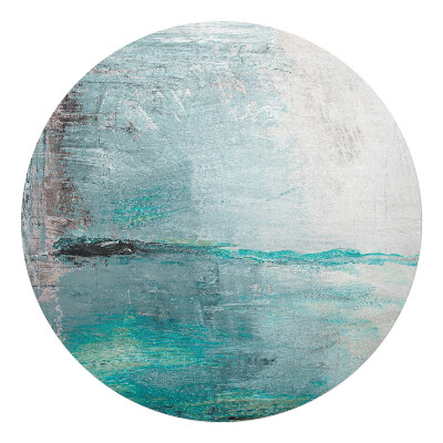 Podložka pod stoličku na kolieskach okrúhla Abstraktná hmla