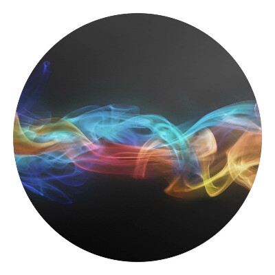 Podložka pod kolieskovú stoličku okrúhla Farebné vlny dymu