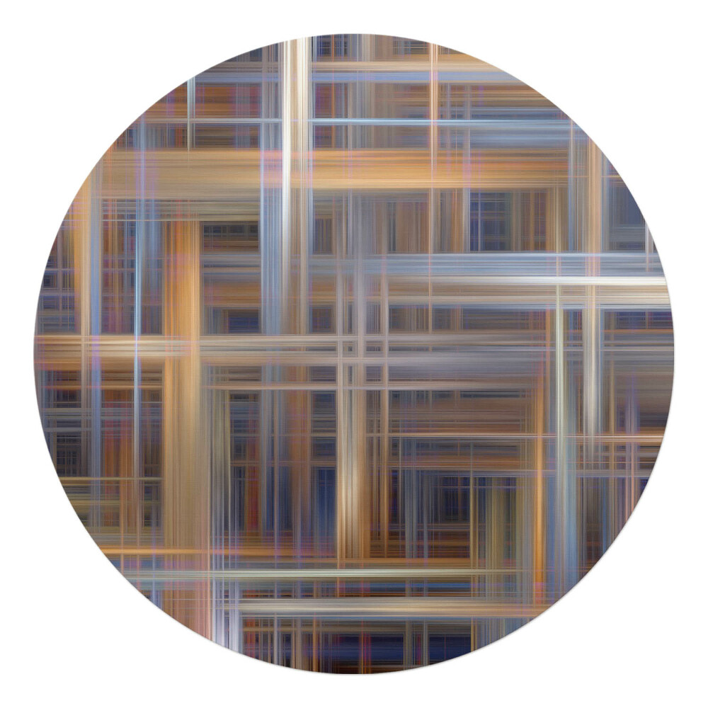 Podložka pod stoličku na kolieskach okrúhla Geometrické prepletanie čiar