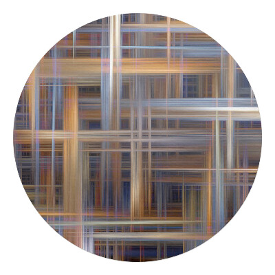 Podložka pod stoličku na kolieskach okrúhla Geometrické prepletanie čiar