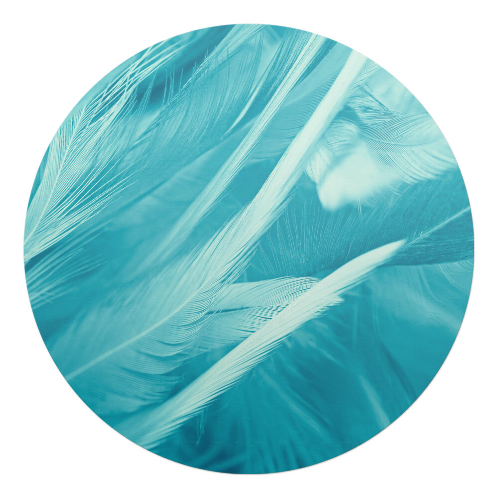 Podložka pod stoličku okrúhla Jemné pierka