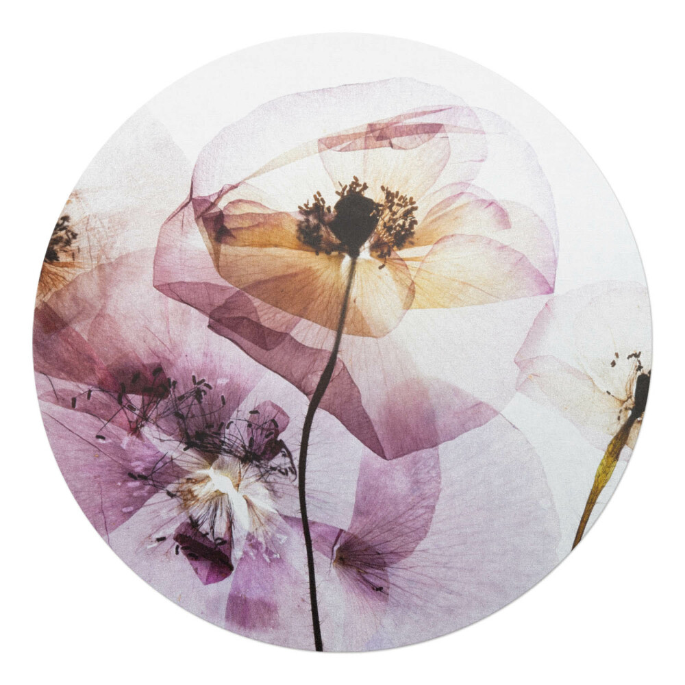 Podložka pod kolieskovú stoličku okrúhla Éterické kvety