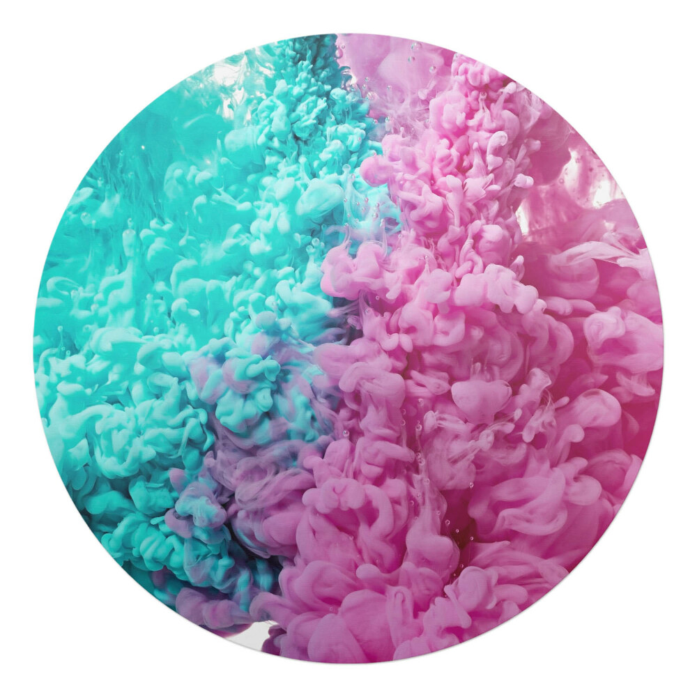 Podložka pod stoličku okrúhla Farebný dym vo vode