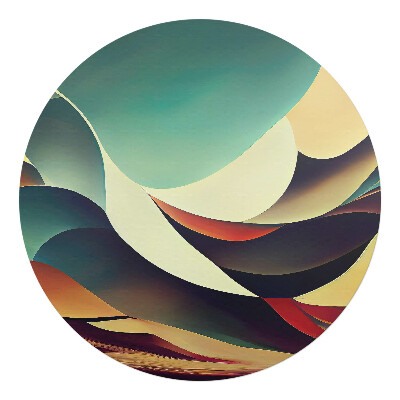 Podložka pod kolieskovú stoličku okrúhla Abstraktné vlny