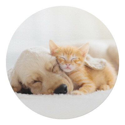 Podložka pod stoličku na kolieskach okrúhla Sladký sen o zvieratách