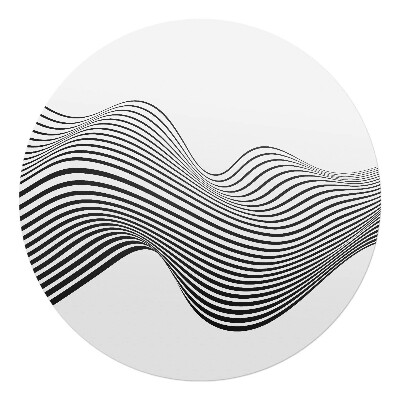 Podložka pod stoličku na kolieskach okrúhla Vlnité čiary