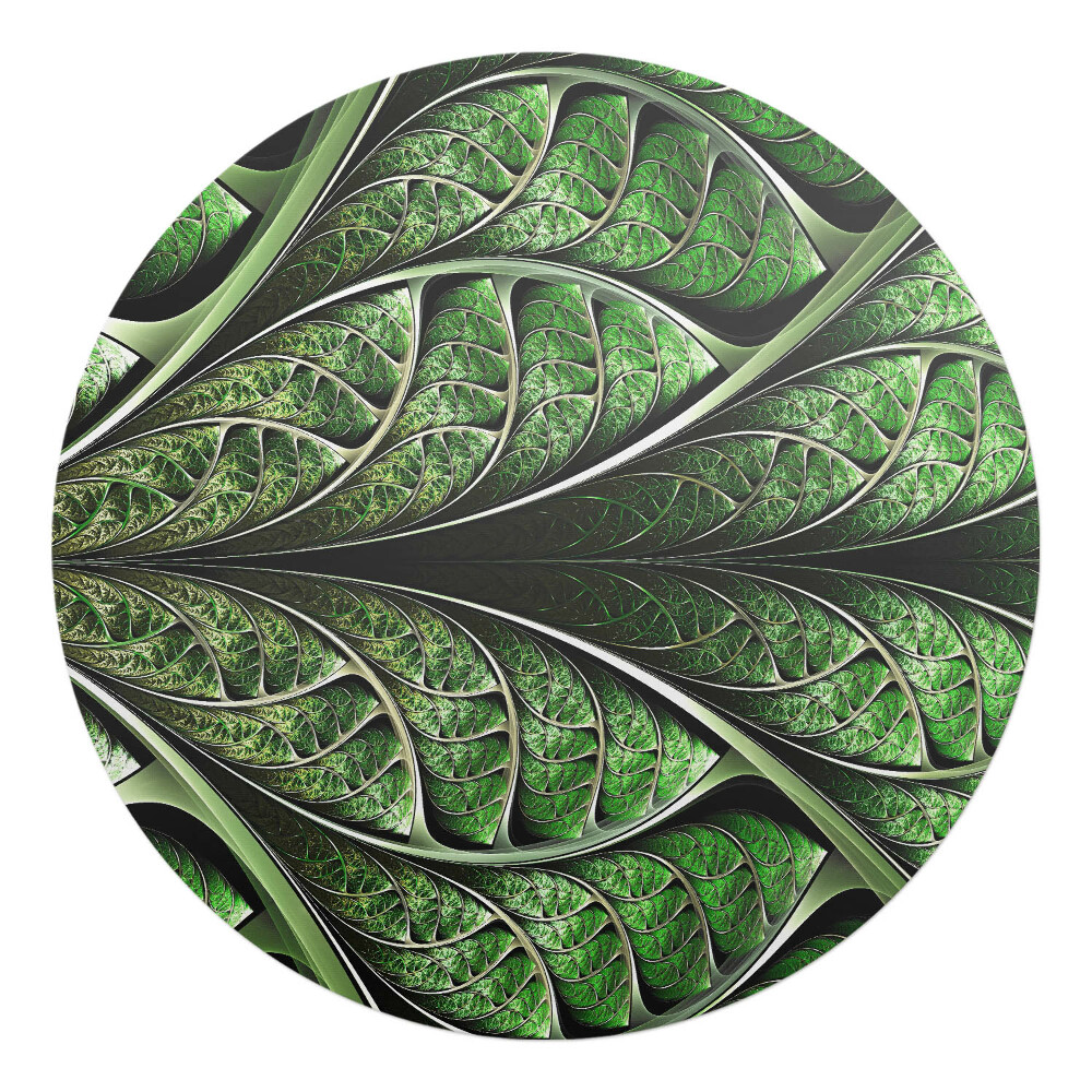 Podložka pod kolieskovú stoličku okrúhla Listnatý fraktál