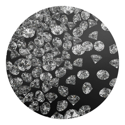 Podložka pod kolieskovú stoličku okrúhla Žiariace diamanty