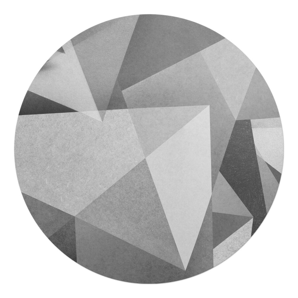 Podložka pod stoličku okrúhla Geometrické trojuholníky