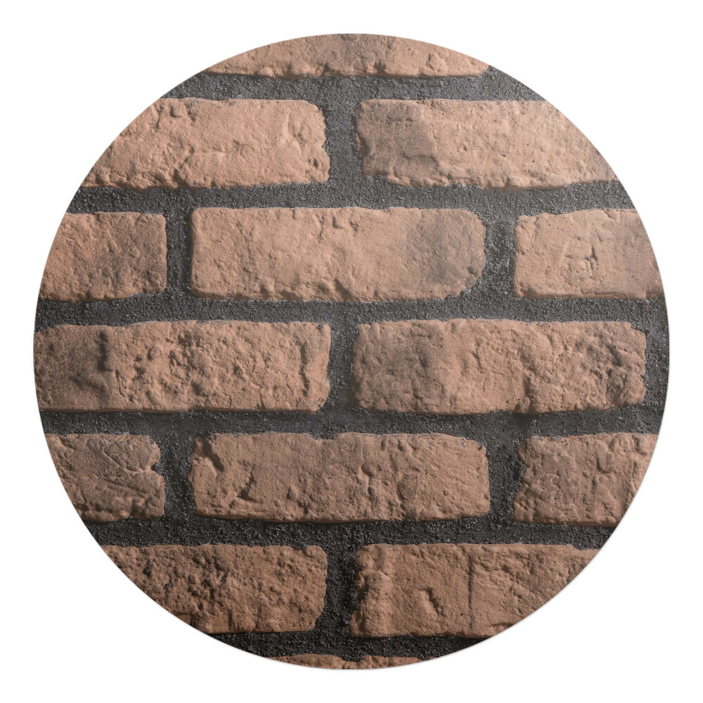 Podložka pod stoličku na kolieskach okrúhla Tehlová stena