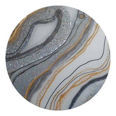 Podložka pod stoličku okrúhla Trblietavé vlny