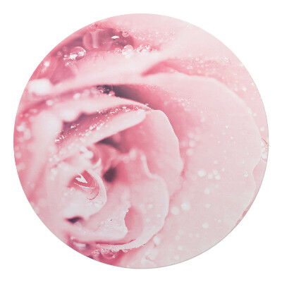 Podložka pod stoličku na kolieskach okrúhla Kvet s kvapkami